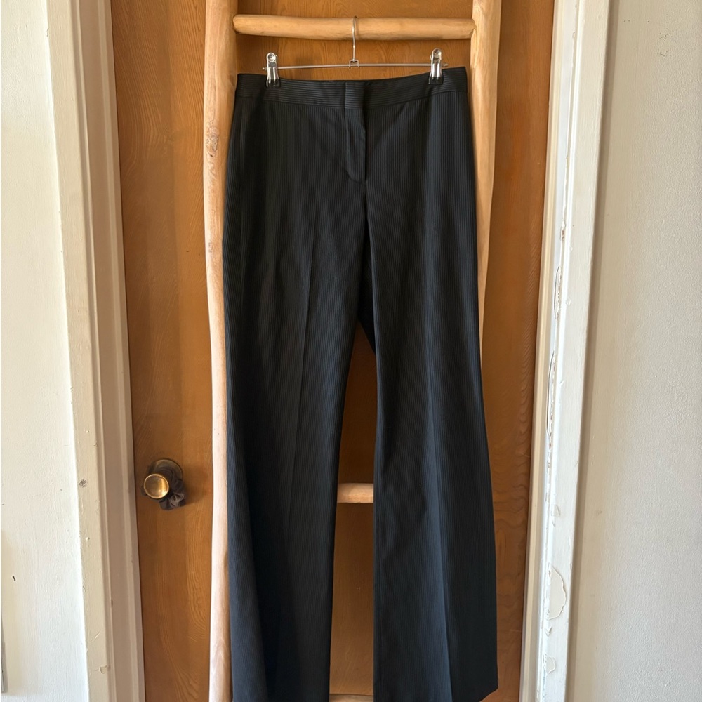 BCBGMaxAzria Charcoal Pinstripe Trousers